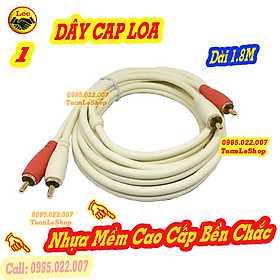 Mua DÂY CÁP LOA – DÂY CHUYỂN ĐỔI 2 SANG 2 AV – GIẮC LOA - GIÁ 01 DÂY