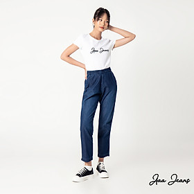 Hình ảnh Quần Jeans Nữ Lưng Thun Ống Suông Relax Fit Aaa Jeans