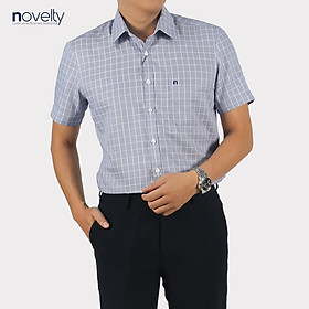 Áo sơ mi nam ngắn tay Novelty Regular fit caro lớn NSMMCLMTCR220603N