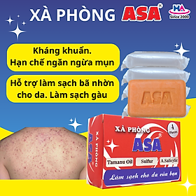 Xà phòng ASA 120g (4 bánh nhỏ) - Kháng khuẩn, hạn chế ngăn ngừa mụn, làm sạch gàu