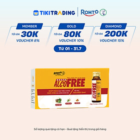 Nước uống giải rượu, thải độc gan Alcofree lốc 10 chai x 50ml