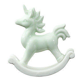 Rocking Horse Figurine Mini Statue Artwork Desktop Ornament Animal Sculpture for