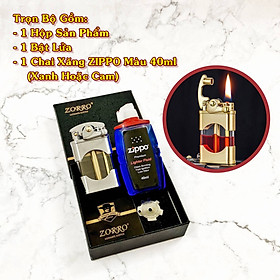 Mua SET Bật lửa hột quẹt xăng lộ thiên Z660 búng tay đánh lửa kèm chai xăng - xài xăng