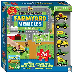 [Download Sách] Pull-back-and-go: Farmyard Vehicles