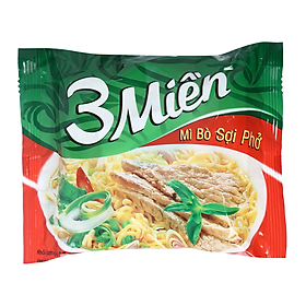 Mì Reeva 3 Miền Bò Sợi Phở 65G