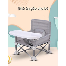 Ghế kiêm bàn tập ăn gấp gọn hợp kim nhôm cho bé Hikaru Baby