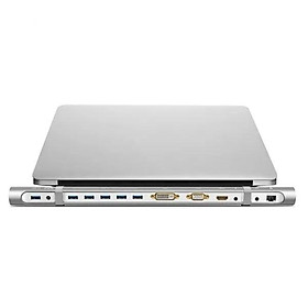 Mua Ugreen UG4025840258TK Bộ chuyển HUB sang 5 USB 3.0 + DVI + VGA + HDMI + âm thanh + LAN hỗ trợ nguồn cao cấp - HÀNG CHÍNH HÃNG