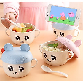 Mua Bát Có Nắp Tai Mèo NTM Lúa Mạch Siêu Xinh (Giao màu ngẫu nhiên)
