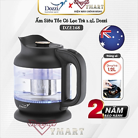 Mua Ấm siêu tốc có lọc trà 1.2lít DZE168 Dozzi (Hàng chính hãng)