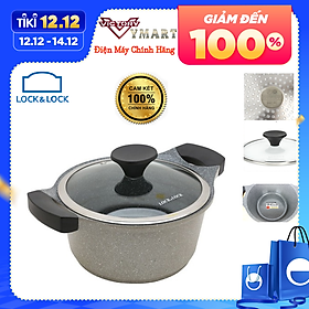 BÁO GIÁ Mua Nồi Lock | Shopee Lazada Sendo Tiki mới nhất 24 Nồi Lock&Lock Stone 2 Tay Cầm LCA6244D-IH