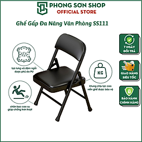 Mua Ghế Xếp Đa Năng SS111  Khung Thép Sơn Tĩnh Điện  Nệm Bọc Da PU Cao Cấp  Ghế gấp đa năng văn phòng và gia đình  Ghế da thư dãn khung thép phủ sơn tĩnh điện chịu lực 200kg S111 - Hàng Chính Hãng Phong Sơn Shop
