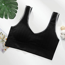 Áo Ngực Không Gọng Dây Bản To Phối Viền Có Mút Nâng Ngực Quyến Rũ Cho Nữ