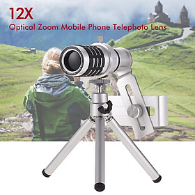 18X Optical Zoom Mobile Phone Telephoto Lens with Tripod for iPhone Samsung HTC Nokia Sony Black