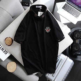 ÁO THUN CỔ TRỤ,2 MÀU SIÊU NGẦU,HỌA TIẾT ĐƠN GIẢN NHƯNG KHÔNG KÉM PHẦN SANG TRỌNG THỜI TRANG KING STORE