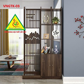 Tủ kệ trang trí kiêm vách ngăn phòng VNGTK03- Nội thất lắp ráp Viendong Adv