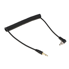 3.5mm to Male Flash PC Sync Cable Screw Lock for   Studio Light Camera