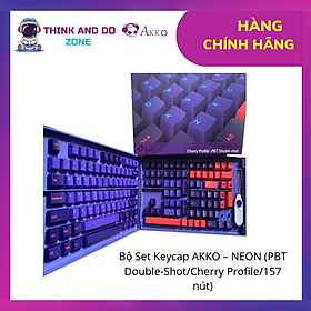 Bộ Set Keycap AKKO – NEON (PBT Double-Shot/Cherry Profile/157 nút) - Hàng Chính Hãng