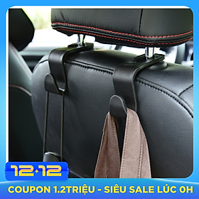 Combo 2/3/4 cái giá móc treo đa năng gắn tựa đầu treo đồ vật sau ghế ô tô, xe hơi chịu tải đến 5kg