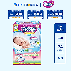 Tã dán sơ sinh êm mềm khô thoáng Bobby