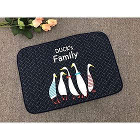 Thảm chùi chân buck family dễ thương chống nước