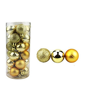 Mua Bóng Treo Trang Trí Cây Thông Noel 24 Quả Loại Đẹp Dành Cho Giáng Sinh/ Tiệc Cưới/ Sinh Nhật