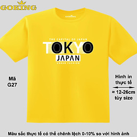 TOKYO JAPAN, mã G27. Áo thun hàng hiệu GOKING cao cấp cho cả gia đình, công nghệ in Nhật Bản sắc nét 4K. Form unisex cho nam nữ, trẻ em, bé trai gái. Quà tặng ý nghĩa cho bố mẹ, con cái, bạn bè, doanh nghiệp, hội nhóm