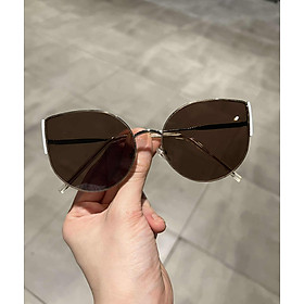 Kính râm Mắt mèo màu nâu thời trang trẻ trung cho nữ