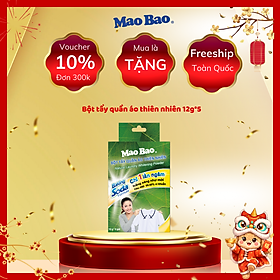 Bột Tẩy Quần Áo Thiên Nhiên Baking Soda Mao Bao (12 g x 5 gói)