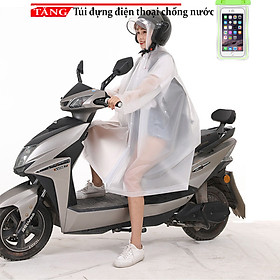 Mua Áo mưa trong suốt EVA thời trang cao cấp 1 đầu AD645 Tặng túi đựng điện thoại chống nước