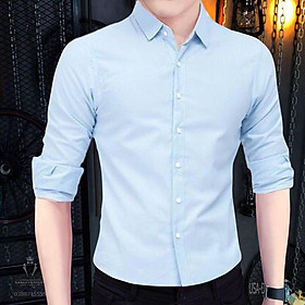 Áo sơ mi nam tay dài King168, co dãn nhẹ, mặc mát không bai màu xù lông mẫu VQ44