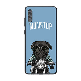 Ốp điện thoại in họa tiết Pug đen trên xe máy dành cho điện thoại Samsung Galaxy A30S