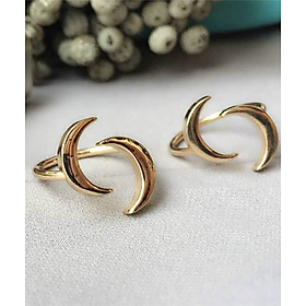 2 nhẫn hợp kim cao cấp Half Moon