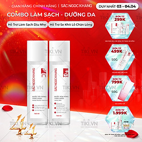 Bộ đôi làm sạch và dưỡng ẩm Sắc Ngọc Khang Nước tẩy trang 145ml + Nước hoa hồng 145ml
