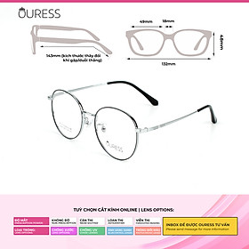 Gọng kính cận 9055 chất liệu titan thời trang mắt kính OURESS nam nữ siêu nhẹ siêu bền