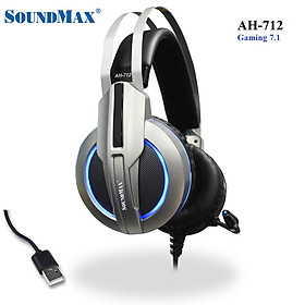 Tai Nghe Gaming Chụp Tai 7.1 SoundMax AH712 USB - hàng chính hãng