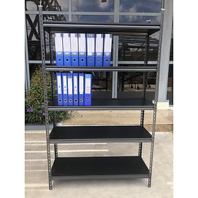 Mua Kệ sắt V lỗ 5 tầng  Cao 2m x dài 1m x rộng 40cm  mẫu mới lắp đặt không cần ốc vít.