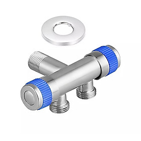 Mua Van Nước 2 cổng xả đa năng bằng Inox 304 có điều khiển riêng biệt dạng vòi  T chia nước - Phụ kiện (Hàng chính hãng)