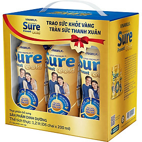 Lốc 6 Chai Sữa Bột Pha Sẵn Vinamilk Sure Prevent (200ml)