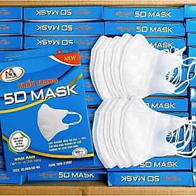 Khẩu trang y tế 4 lớp 5D MASK FAMAPRO NAM ANH kháng khuẩn cao cấp hộp 10 chiếc siêu vừa vặn, Không bí thở