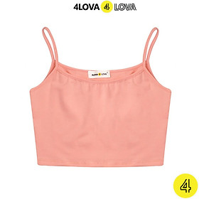 Áo croptop hai dây dáng ôm 4LOVA vải cotton mịn co giãn thoáng mát (không đệm)