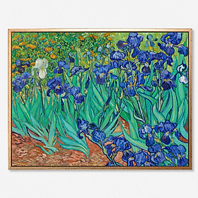 Mua Tranh in canvas trang trí treo tường danh họa Vincent Van Gogh  Irises 1889  60 x 80 cm
