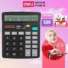 Máy Tính Để Bàn 12 Số Deli - Phù Hợp Kinh Doanh Văn Phòng Tính Chính Xác Cao Tiện Lợi - E837 TE837C