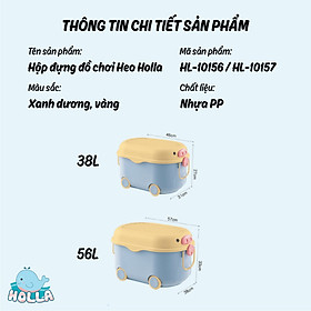 Thùng đựng đồ chơi Holla có bánh xe