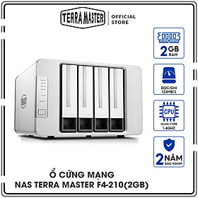 Ổ cứng mạng NAS Terra Master F4-210 - 4 Khay ổ cứng Hàng chính hãng