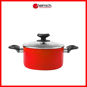 Mua Nồi thẳng thành đáy từ vung kính Elmich size 16 20 24