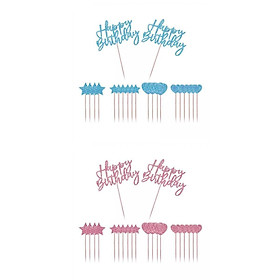 2x Cake Topper Baby Confetti Dessert Picks Cupcake Toppers Decor Accessories