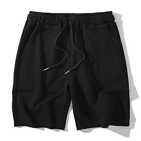 Quần shorts thể thao nam dạng sọt sport đùi chất thun lạnh 4 chiều cao cấp phù hợp tập gym hay mặc nhà có màu trắng và đen DUI-P101