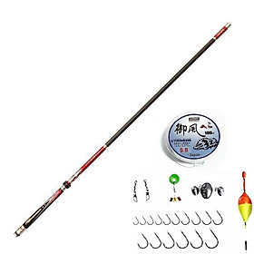 Cần câu cá - Cần tay chất liệu CarBon cao cấp - Tặng kèm 7 phụ kiện CT02