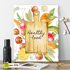 Mua Tranh tô màu 40x50cm có khung healthy food T476