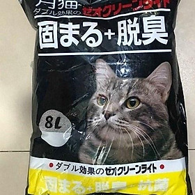 Hình ảnh Cát vệ sinh cho mèo, cát Nhật đen bao 8l